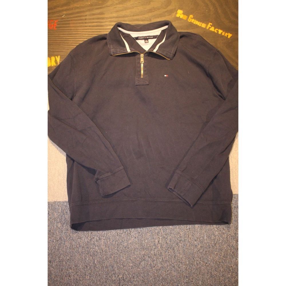 Tommy Hilfiger Navy Zip Pullover - Size XXL